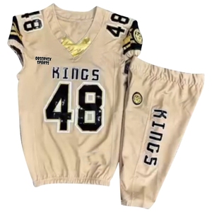 Uniformes de fútbol americano para adultos de sarga de aparejos, camiseta de poliéster 100% transpirable totalmente personalizada - Product Image 1