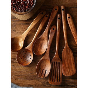 Ensemble de couverts en bois écologiques réutilisables, couverts biodégradables naturels pour la restauration, les fêtes et les événements de mariage en plein air - Product Image 2