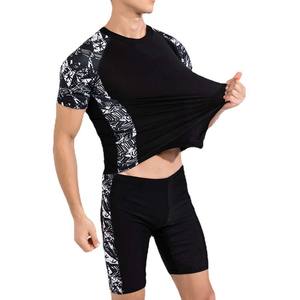 High Street Style Hombres Tallas grandes Camisetas de dos piezas Conjuntos de pantalones cortos Transferencia de calor Impreso Bordado Personalizado Algodón Verano - Product Image 2