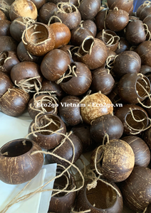 HOT NEW SALE NATURAL COCONUT SHELL POT/ COCONUT PLANTING POT/ COCONUT SHELL POT WITH LOGO CUSTOMIZED FROM ECO2GO VIET NAM - Product Image 6