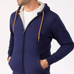 เสื้อมีฮู้ดสำหรับผู้ชายผ้าฟลีซ XS พิมพ์ลายมีซิปโอเวอร์ไซส์ผ้าคอตตอน450 GSM สำหรับฤดูหนาว - Product Image 1