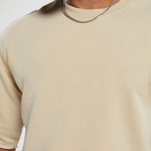 230 Gsm poids lourd t-shirt conception personnalisée blanc 100% coton col rond t-shirt hommes t-shirts t-shirt pour hommes - Product Image 4