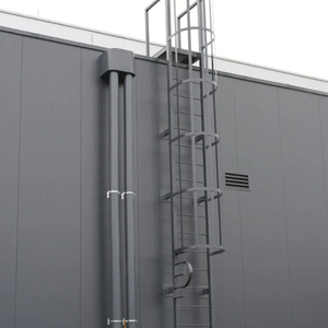 Vertical Access <b>Ladder</b> Safety Cage for Water Treatment Plants Industrial Use Vietnam Factory ISO Sedex Certified OEM - Product Image 1