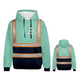 Sudadera de Seguridad Reflectante de Alta Visibilidad, Forro Polar Cálido, Ropa de Trabajo para Construcción, Sudadera con Capucha para Trabajadores Industriales en Exteriores en Invierno - Product Image 2