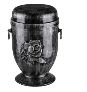 Urnes funéraires pour adultes gravées en rose pour cendres humaines Urne funéraire en métal de qualité supérieure Urne commémorative - Product Image 1