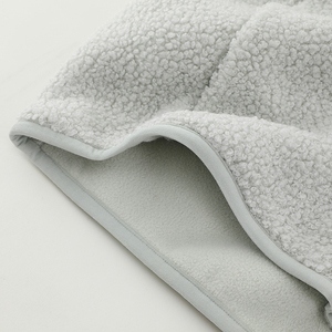 Chaqueta de abrigo con capucha polar unisex de manga larga suelta con cremallera de color sólido personalizada al por mayor - Product Image 3