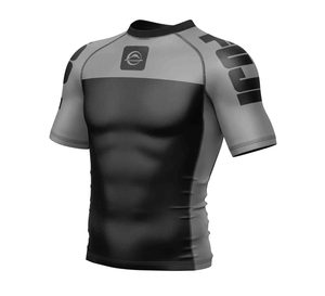 Short Sleeve Rash Guards Men UV Protection Surf Rashguard <b>Swim</b> Shirts - Product Image 3