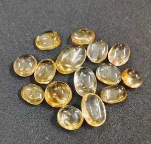 Venta al por mayor Natural amarillo citrino cuarzo cabujón corte elegante forma ovalada calibrada piedra preciosa para la fabricación de joyas MOQ 100PCs - Product Image 3