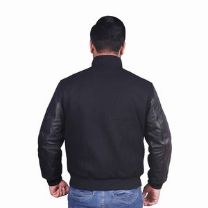 Vestes d'université du fabricant du Pakistan, couleur noire, grande taille, vêtements décontractés, vestes de Baseball d'hiver, Logo OEM, Service - Product Image 2