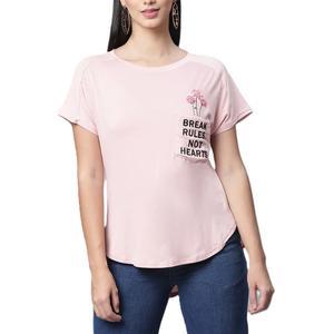 High Quality Custom Printed <b>Ladies</b> <b>T</b>-<b>Shirts</b> Fashionable Casual Style for Summer 100% Cotton Jersey Fabric Compressed Feature - Product Image 1
