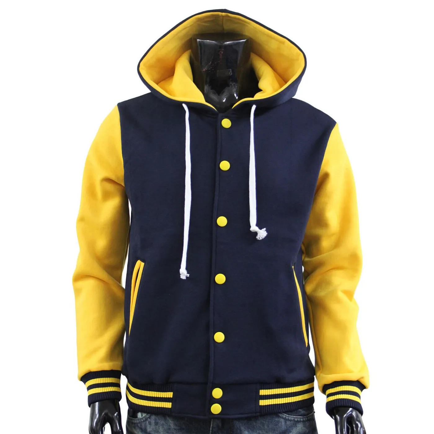 2024 nuevo diseño personalizado tendencia hombres Varsity chaquetas precio al por mayor hombres con capucha estilo Varsity chaquetas