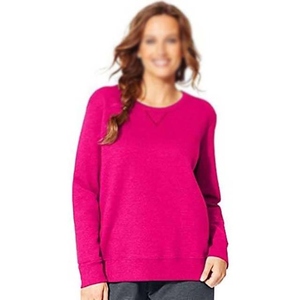 High Quality Women <b>Long</b> <b>Sweatshirt</b> Winter Printed Knitted Solid Color Drop Shoulder Pullover Warm Casual Streetwear Custom Logo - Product Image 5