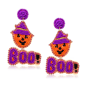 Los accesorios navideños de Halloween más vendidos, venta al por mayor, Pendientes colgantes de calavera de calabaza para Halloween, compra a bajo precio - Product Image 4