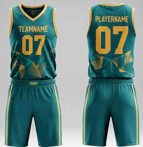 Maillot de basket-ball pour hommes personnalisé par sublimation, conception OEM, séchage rapide, respirant, 100% polyester, uniforme de basket-ball universitaire, logo d'équipe - Product Image 1