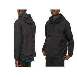 Veste coupe-vent imperméable pour homme avec capuche, protection anti-UV, logo sur le devant, service OEM pour une utilisation en extérieur - Product Image 5
