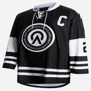 Maillot de hockey sur glace respirant de haute qualité à séchage rapide pour hommes, ensembles imprimés personnalisés confortables en polyester 100% - Product Image 4