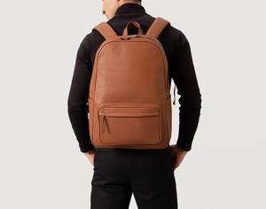 Sac à dos en cuir véritable de conception personnalisée de vente chaude fermeture à glissière de haute qualité cadre interne dernier style meilleure qualité OEM - Product Image 1