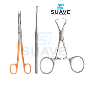 L'hôpital en acier inoxydable de qualité usine utilise un ensemble médical de 17 pièces d'instruments de chirurgie plastique par SUAVE SURGICAL INSTRUMNETS - Product Image 5