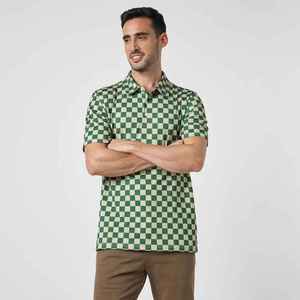 เสื้อโปโลผู้ชายแบบลำลองใส่ได้ทั้งชายและหญิงแฟชั่นใหม่คุณภาพสูง OEM แขนสั้นพลัสไซส์ผ้าคอตตอนพิมพ์เทคนิคสีเข้มอ่อนขนาดพิเศษ - Product Image 1