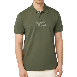 Jersey transpirable de alta calidad para camisa Polo Patrón sólido Camisa Polo de moda para hombre teñida lisa con opción de varios colores - Product Image 4