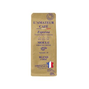 Granos de Café Espresso para Aficionados, 250g (8.8 Oz), Arábica y Robusta, Tueste Oscuro - Café Molido - Certificado IFS - Product Image 1