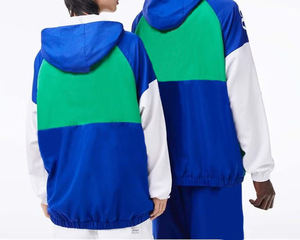 Chaqueta cortavientos para hombre a prueba de viento para exteriores con logotipo personalizado transpirable de talla grande 100% poliéster para hombre - Product Image 3