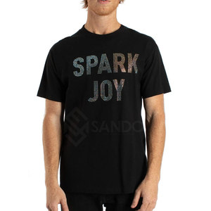 เสื้อยืดไรน์สโตนสำหรับผู้ชายเสื้อยืดติดพลอยเทียมระบายอากาศได้โลโก้ออกแบบได้ตามต้องการ - Product Image 2