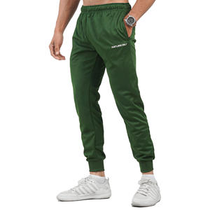 Pantalon de sport en toile premium pour homme, taille élastique, poids lourd, confortable, poche zippée, taille XL, broderie performance - Product Image 1