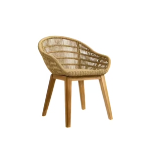 Meubles commerciaux chaises de salle à manger en rotin design minimaliste moderne meubles de patio d'hôtel chaises en bois prix abordable - Product Image 1