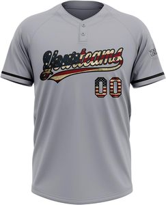 Venta al por mayor Jersey de béisbol de manga corta en blanco barato con opciones de sublimación de características de talla grande transpirable - Product Image 5