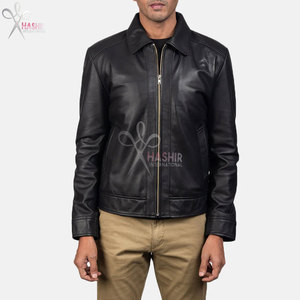 Veste en cuir PU noir unisexe, style classique zippé, style motard, streetwear, vêtements de mode en toile, prix de gros - Product Image 3