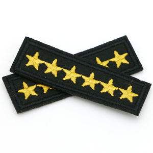 Wholesale Custom Garment Clothing Iron High Density Embossed Brand Designer Logo Sport Patches Twill Fabric <b>Heat</b> Pressed Towel - Product Image 3