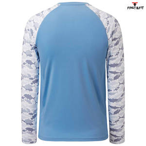 Protection solaire extérieur polyester tissu Sublimation imprimé conception chemises de pêche hommes chemises de pêche à manches longues - Product Image 2