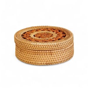 Caja de Almacenamiento de Ratán Hecha a Mano Asequible para la Organización del Hogar con Buen Precio desde Vietnam - Product Image 1