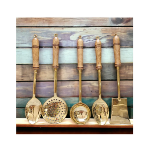 Cuchara de cucharón de latón para manualidades de nuevo diseñador Cuchara de cocina de 4 piezas de latón de la mejor calidad a un precio razonable - Product Image 2
