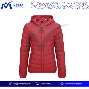 Chaqueta acolchada ligera para mujer con estilo, abrigo de invierno, capucha cálida, cuello levantado, ropa informal acolchada larga para punto al aire libre - Product Image 3