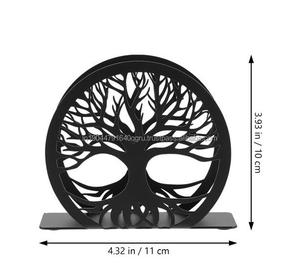 Custom <b>Light</b> luxury desktop metal wrought iron big <b>tree</b> denim shape storage rack living room vertical paper towel holder napkin - Product Image 2