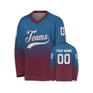 2024 2025 nuevo diseño personalizado camiseta de Hockey sobre hielo Mini Jersey de Hockey logotipo personalizado sublimación impresión conjunto de uniforme de Hockey sobre hielo - Product Image 5