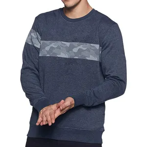 High quality OEM breathable knitted round neck sweatshirt men Sweatshirts plain casual wear sweatshirt custom colour logo men