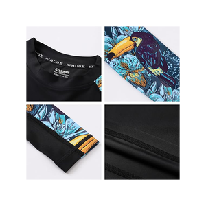 Phát ban bảo vệ dài tay áo UPF 50 + UV chống nắng bảo vệ nhanh chóng làm khô Splice nén bơi shirtshuge thể thao người đàn ông của phát ban - Product Image 6