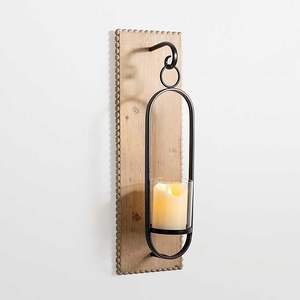Elegant Pattern Metal <b>Wall</b> Hanging <b>Candle</b> Holder Enhancing Nature Inspired Home Interior Decor Styles - Product Image 3