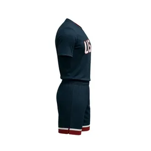 Ensemble de maillot et short de sport en bleu marine - Product Image 3