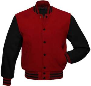 2024 Vintage personnalisé coton sergé Baseball Varsity veste pour hommes XS taille à capuche Streetwear Bomber tissé pull uni pour le printemps - Product Image 4