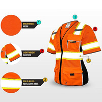 Gran oferta Hi Vis chaleco reflectante de seguridad de trabajo protector de manga larga con reflectante transparente