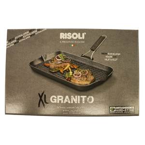 GRANITO Dark Grey 0090GRL 43HS Sartén de aluminio antiadherente 43x26cm para Risoli, planchas y sartenes de parrilla - Product Image 1