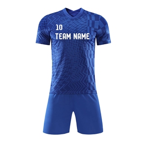 Maillot de football personnalisé 2025 – Ensemble complet unisexe pour adulte, manches courtes, imprimé, 100 % polyester, tenue de football - Product Image 1