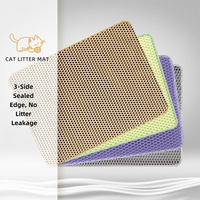 Tapis de litière pour chat en PVC imperméable, pliable, double nid d'abeille en EVA, antidérapant, lavable, taille personnalisée, vente en gros, ODM OEM