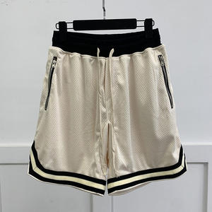 กางเกงขาสั้นตาข่ายสำหรับออกกำลังกายบาสเก็ตบอลสองชั้นกางเกงขาสั้นตาข่ายเอวยางยืดหลวมมีกระเป๋าจัดส่งแบบ DP ตามสั่ง - Product Image 3