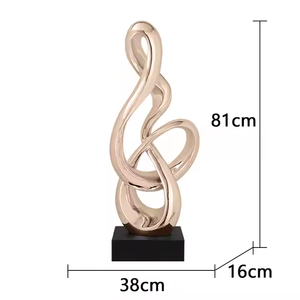 Guangzhou Modern Metal Handicraft Electroplated Abstract Sculpture Indoor Home <b>Decor</b> High Quality Customizable Anniversary - Product Image 4