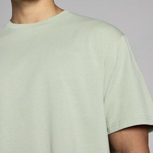 Camiseta gráfica en blanco de peso pesado con cuello grueso de talla grande, camiseta personalizada, Camiseta de algodón lisa de gran tamaño - Product Image 3